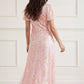 Confetti Round Neck Ankle Gown