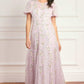 Confetti Round Neck Ankle Gown