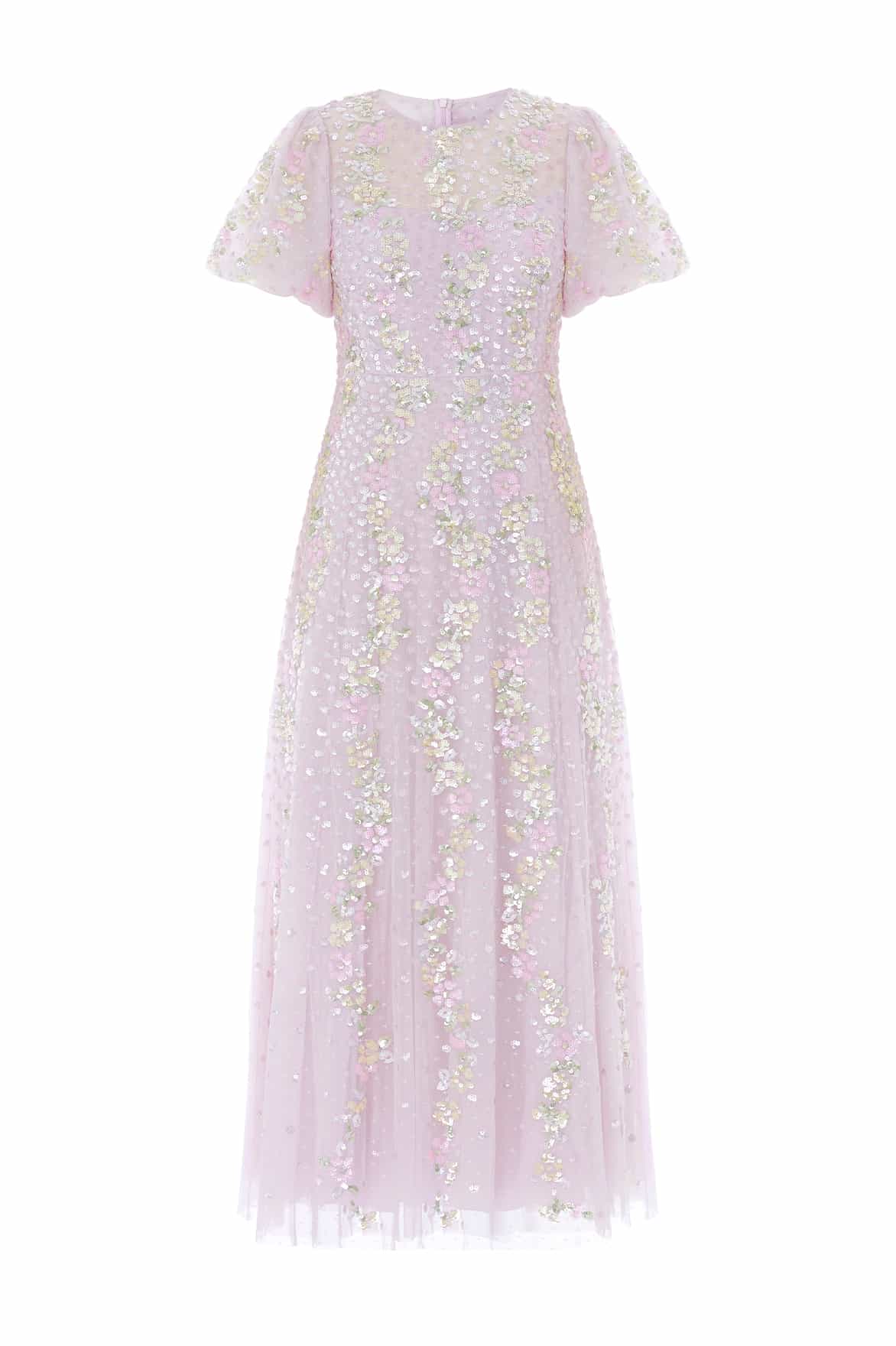 Confetti Round Neck Ankle Gown