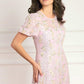 Confetti Round Neck Ankle Gown
