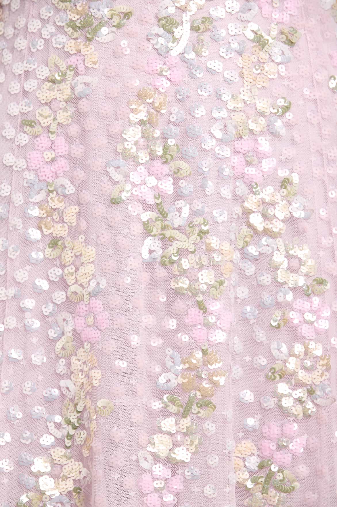Confetti Round Neck Ankle Gown