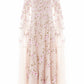 Crescent Roses Cape Ankle Gown