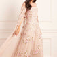 Crescent Roses Cape Ankle Gown