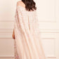 Crescent Roses Cape Ankle Gown
