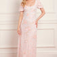 Cressida Embroidery Puff Sleeve Ankle Gown