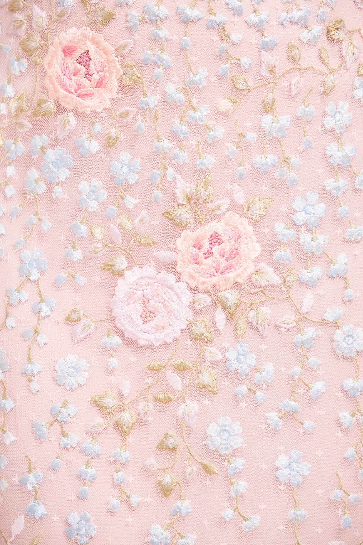 Cressida Embroidery Puff Sleeve Ankle Gown