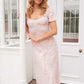 Cressida Embroidery Puff Sleeve Ankle Gown