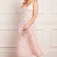 Cressida Embroidery Scoop Neck Ballerina Dress