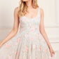Cressida Embroidery Scoop Neck Micro Mini Dress