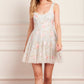 Cressida Embroidery Scoop Neck Micro Mini Dress