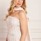 Cressida Embroidery Strapless Ankle Gown