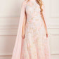 Cressida Floral Cape Ankle Gown
