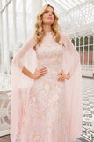 Cressida Floral Cape Ankle Gown