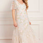 Cressida Floral Short Sleeve Ankle Gown