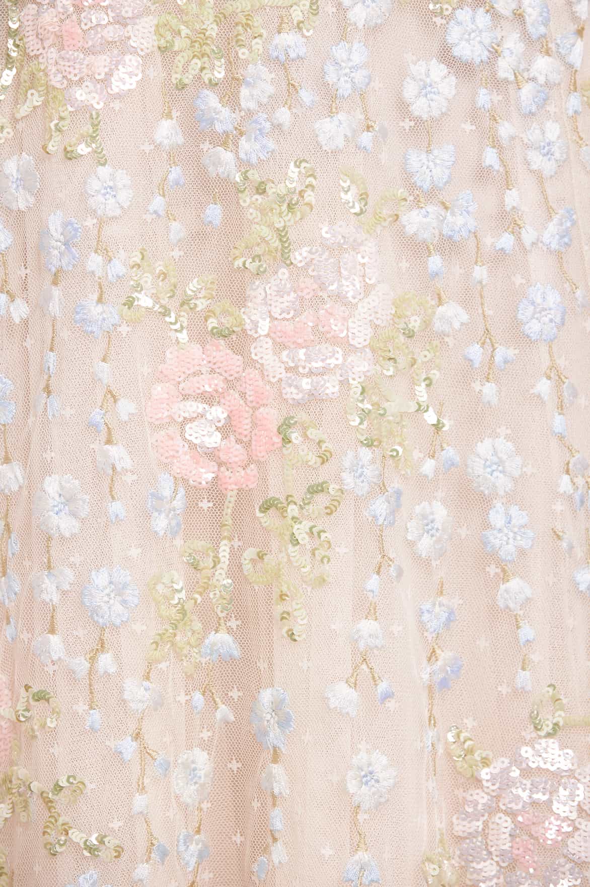 Cressida Floral Short Sleeve Ankle Gown