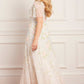 Cressida Floral Short Sleeve Ankle Gown
