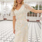 Cressida Floral Short Sleeve Ankle Gown