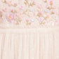 Dahlia Ditsy Bodice Round Neck Ankle Gown