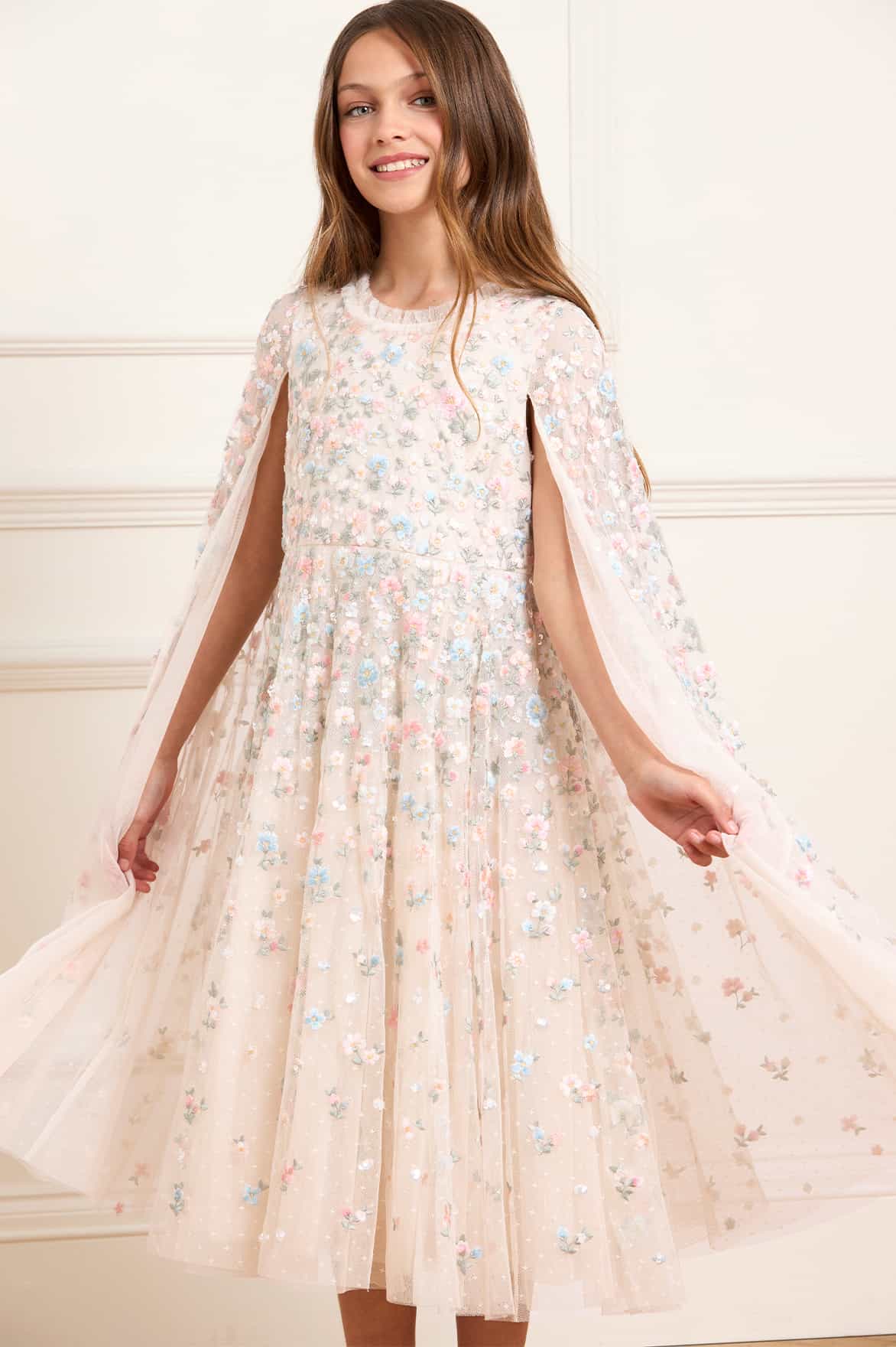 Dahlia Ditsy Cape Kids Dress