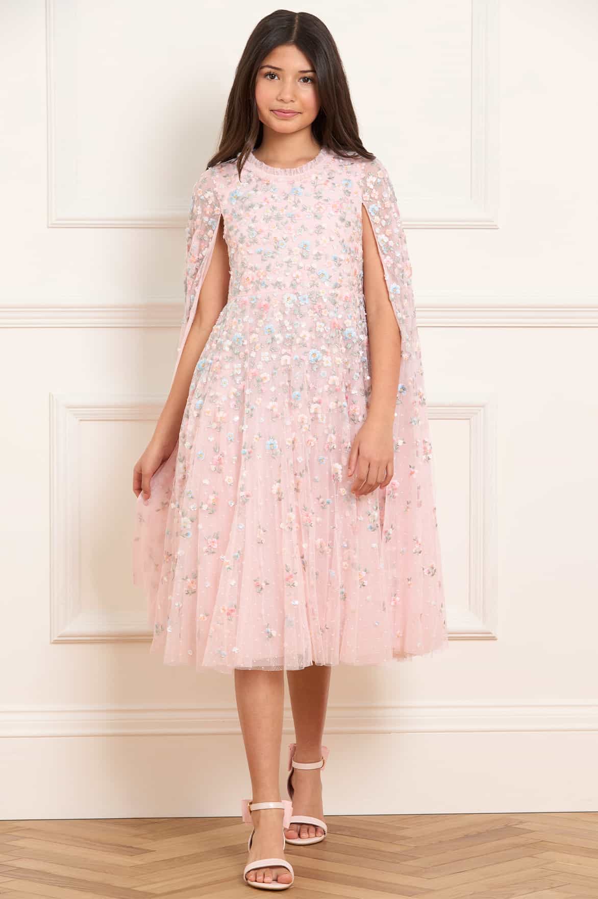 Dahlia Ditsy Cape Kids Dress
