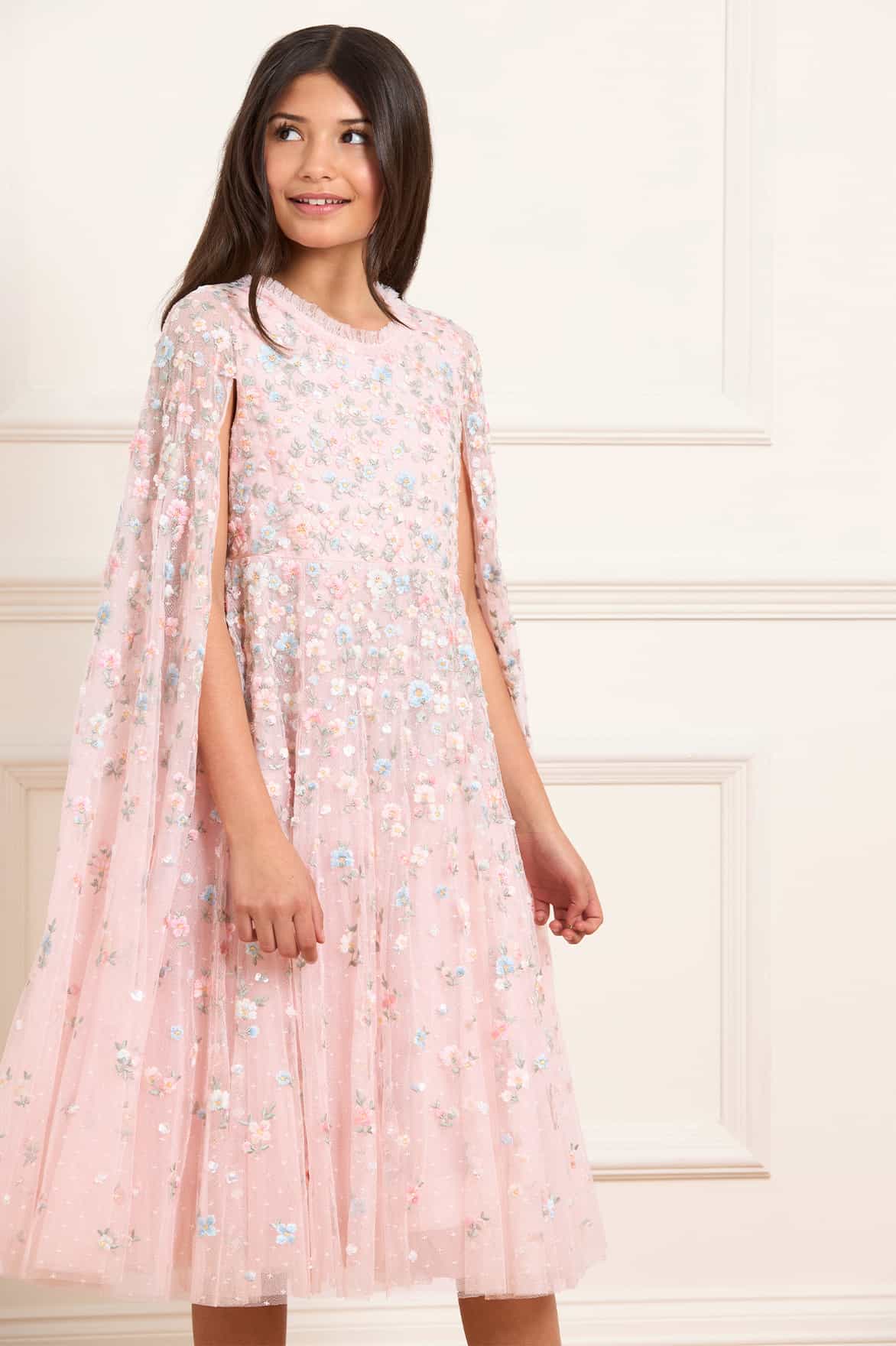Dahlia Ditsy Cape Kids Dress