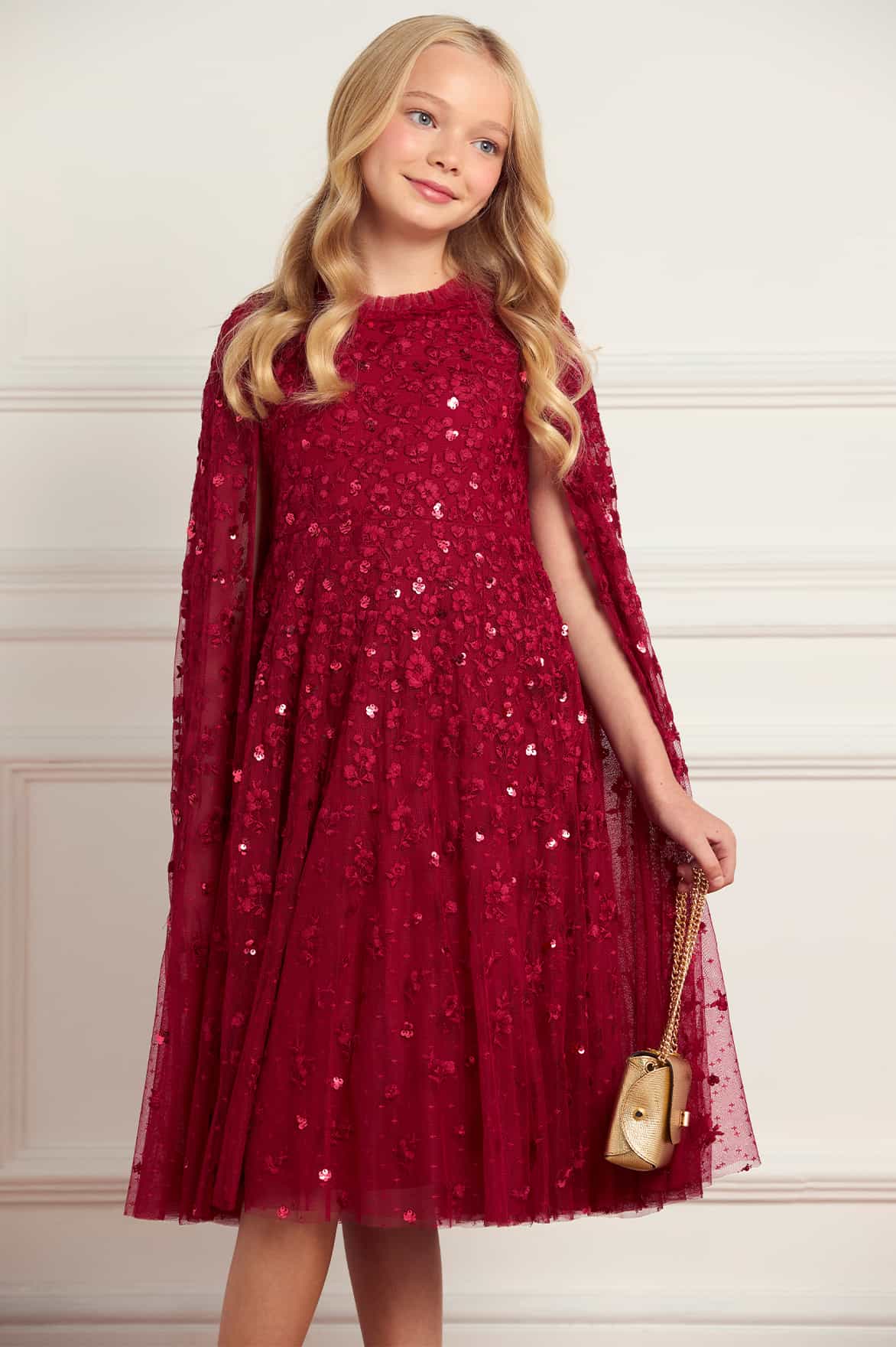 Dahlia Ditsy Cape Kids Dress