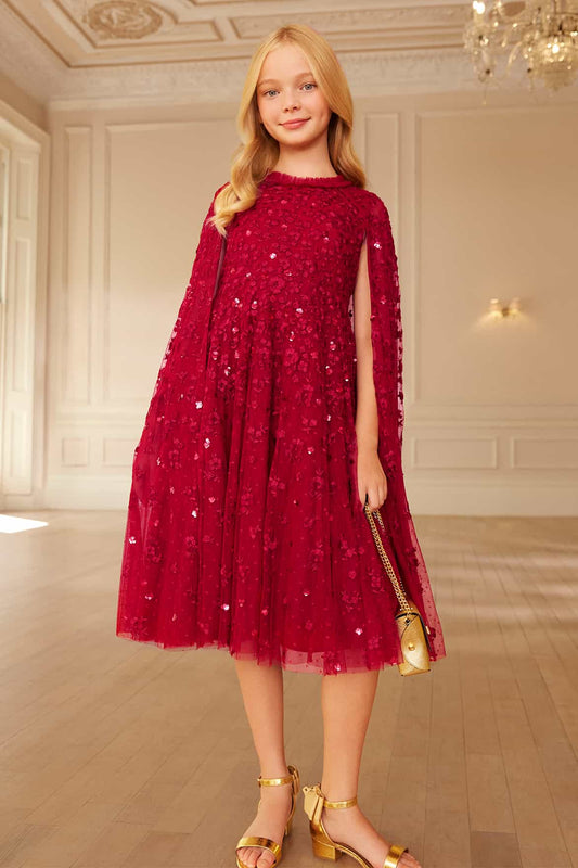 Dahlia Ditsy Cape Kids Dress