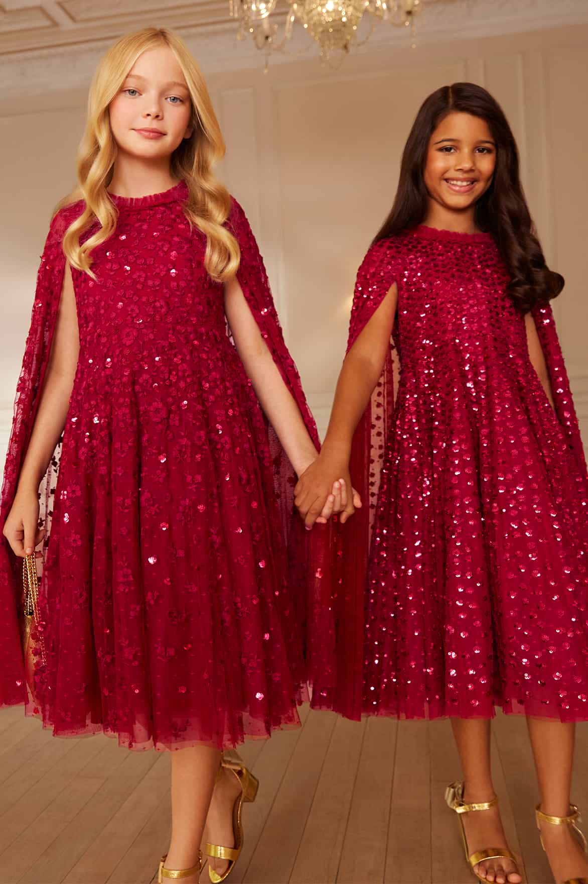 Dahlia Ditsy Cape Kids Dress