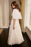 Dahlia Ditsy Short Cape Ankle Gown