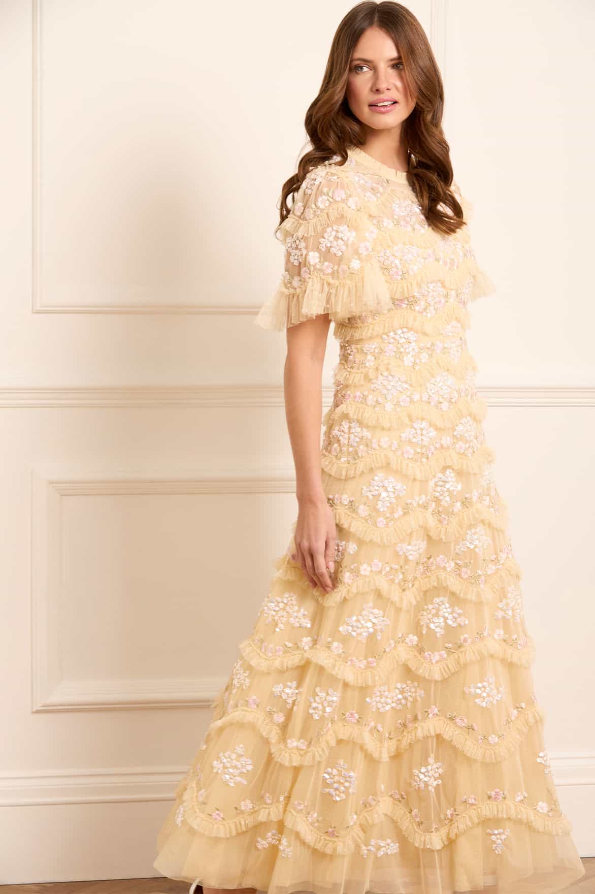 Daisy Wave Ankle Gown