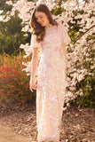 Dancing Ribbon Puff Sleeve Gown