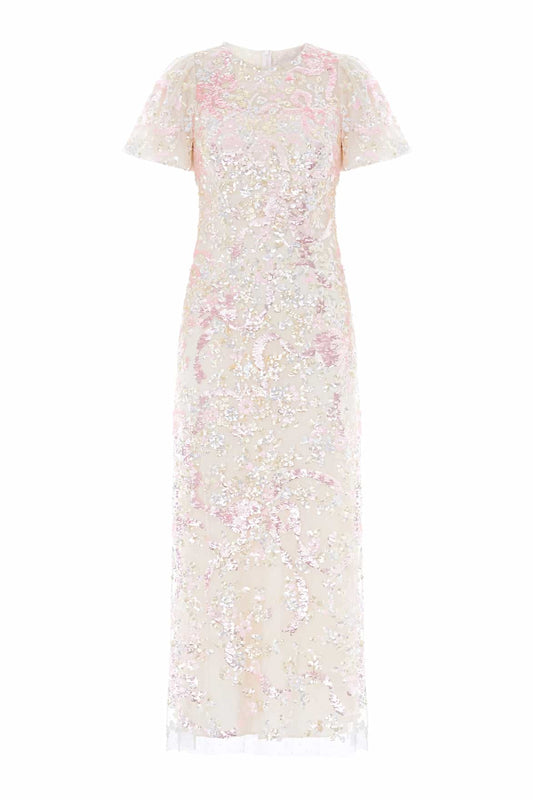 Dancing Ribbon Puff Sleeve Gown