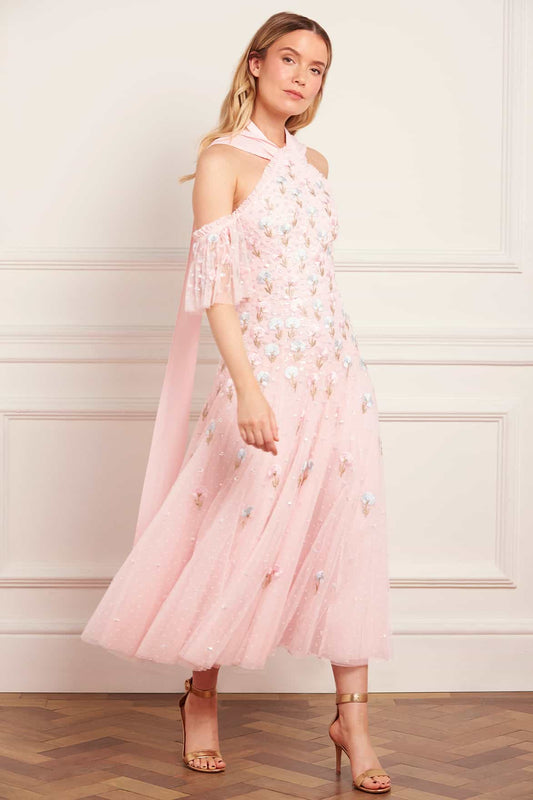 Dandelion Ditsy Halter-Neck Ballerina Dress