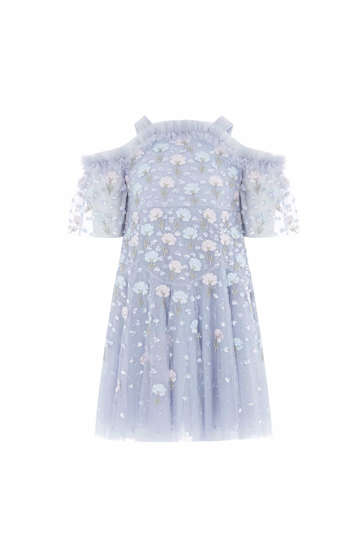 Dandelion Ditsy Off-Shoulder Kids Dress