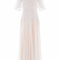 Dappled Sequin Cape Ankle Gown