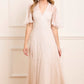 Dappled Sequin Cape Ankle Gown