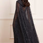 Dappled Sequin Hooded Long Cape