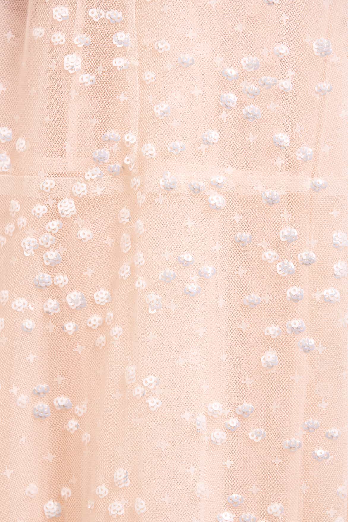 Dappled Sequin Hooded Long Cape