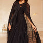 Dappled Sequin Hooded Long Cape