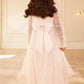 Dappled Sequin Long Sleeve Kids Dress