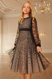 Dappled Sequin Long Sleeve Kids Dress