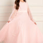 Dappled Sequin Long Sleeve Kids Gown