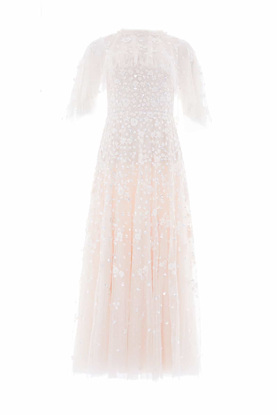 Dahlia Ditsy Short Cape Ankle Gown