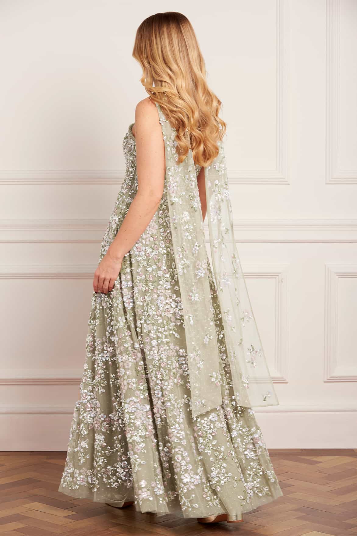Dream Garland Strapless Gown
