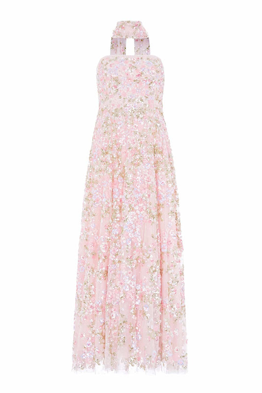Dream Garland Strapless Gown