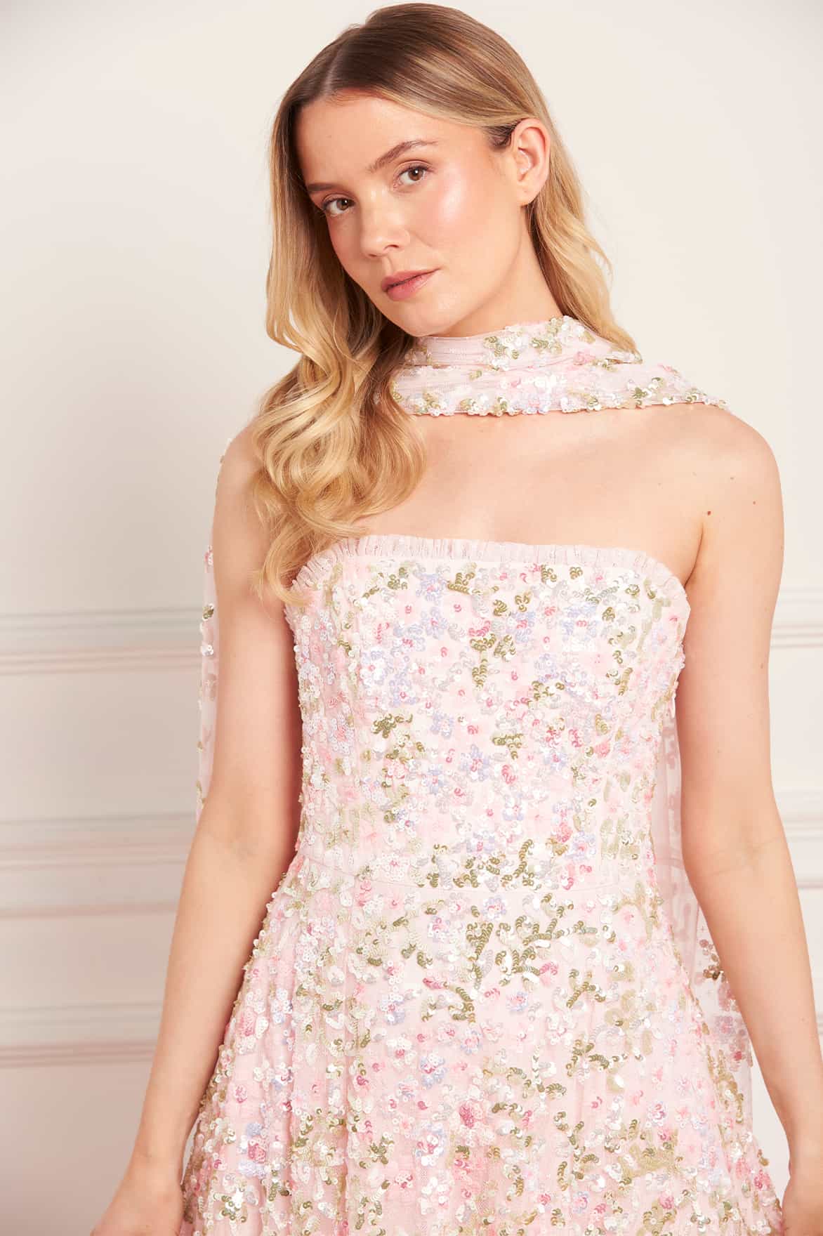 Dream Garland Strapless Gown