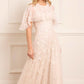 Dahlia Ditsy Short Cape Ankle Gown