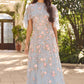 Eden Rose Cape Ankle Gown