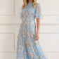 Eden Rose Cape Ankle Gown
