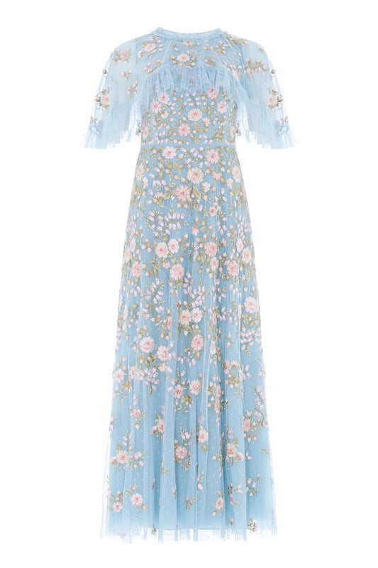 Eden Rose Cape Ankle Gown